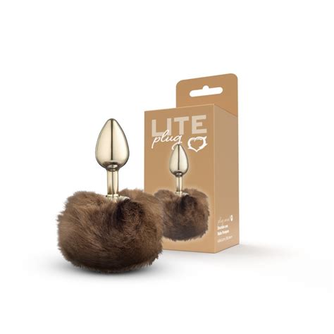 Lite Plug Dourado P Rabo Pompom Munas Moda Intima Sex Shop
