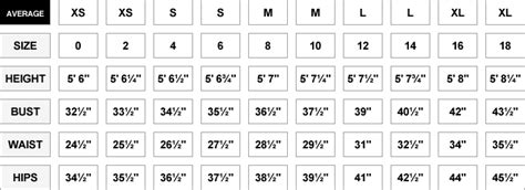 New York And Company Size Chart A Visual Reference Of Charts Chart Master