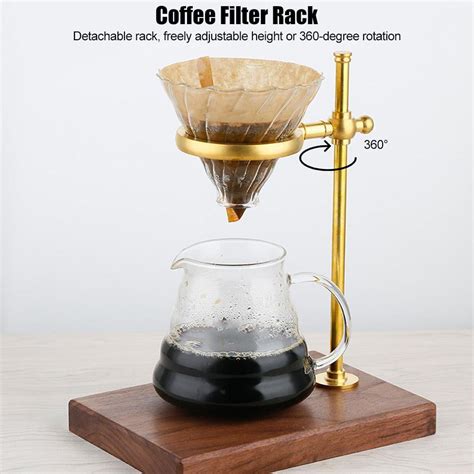 Lyumo Coffee Filter Rackcoffee Filter Accessorieswooden Brass Coffee