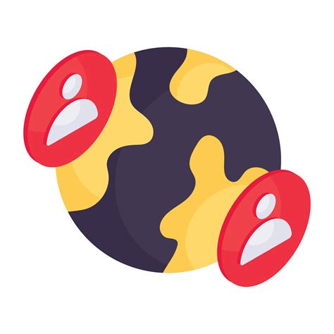 Avatars with globe depicting concept of global users icon 36885533
