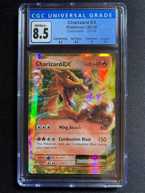 Charizard EX 12 Glurak Dracaufeu XY Evolutions CGC 8 5 Kaufen