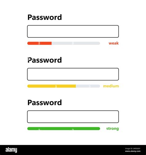 Password Weak Medium And Strong Interface Password Form Template For Website Digital Security