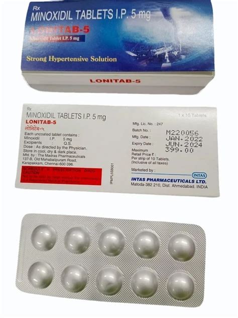 Minoxidil Tablets Mg At Rs Stripe Lonitab In Surat Id