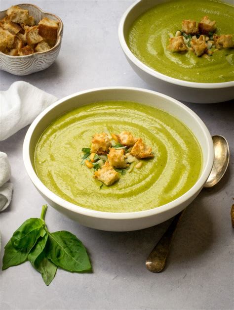 Roasted Courgette Soup With Peas Basil The Veg Space