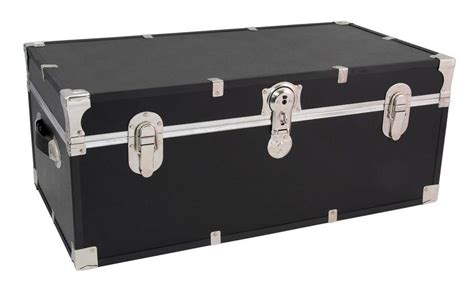 Wooden Trunk with Lock in Black - Walmart.com