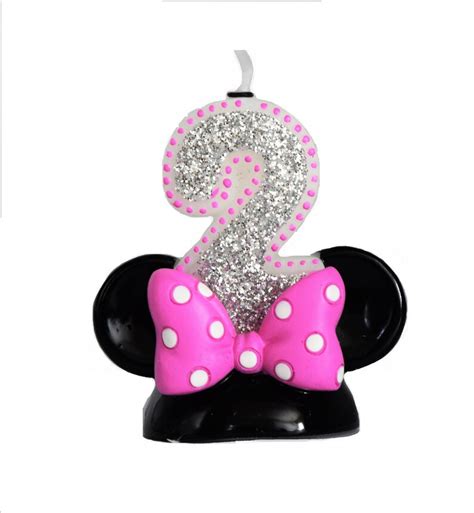 Number Minnie Mouse Birthday Candle St Birthday Candles Etsy