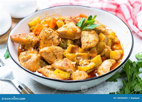 Chicken Stew with Vegetables. Stock Image - Image of bowl, diet: 140304001