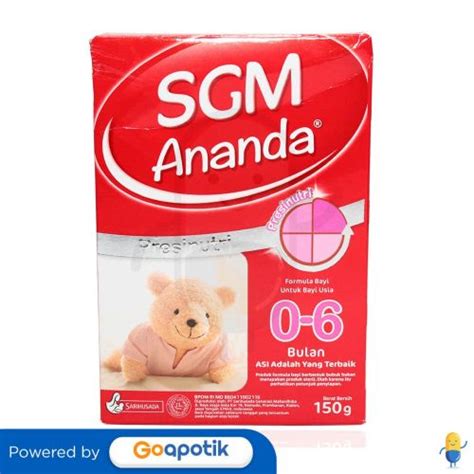 SGM ANANDA PRESINUTRI FORMULA BAYI USIA 0 6 BULAN 150 GRAM BOX