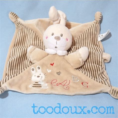 Sos Doudou Lapin Nicotoy Carr Plat Beige Abc