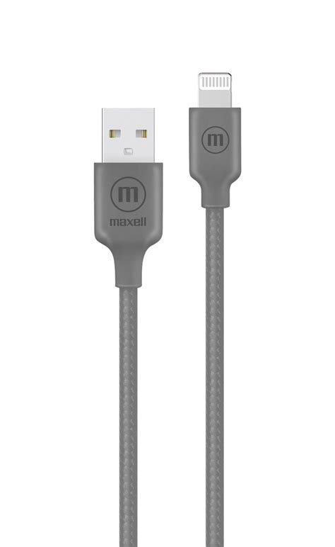 Ripley CABLE TRENZADO USB A LIGHTNING MAXELL 2 METROS CARGA RÁPIDA GRIS