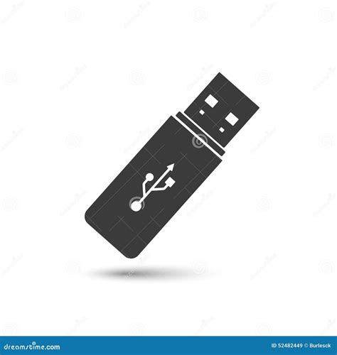 Icono de memoria USB USB ilustración del vector Ilustración de forma