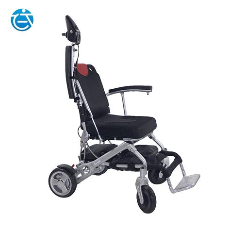 Aluminium Lithium Battery Folding Lightweight Motorized Electric Power Wheelchair For Disability