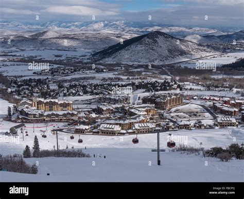 Canyons Village Base Area From Docs Run Trail Park City Mountain