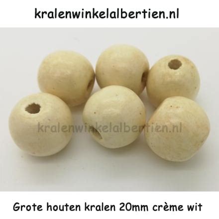 Ronde Houten Kraal 20mm 6 Stuks Kralenwinkel Albertien