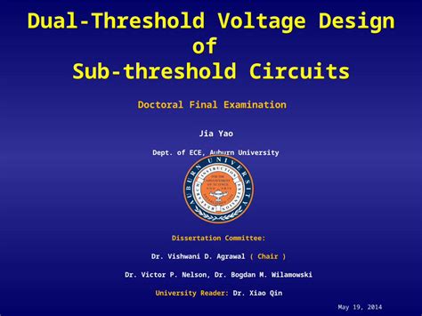 PPTX Dual Threshold Voltage Design Of Sub Threshold Circuits Jia Yao