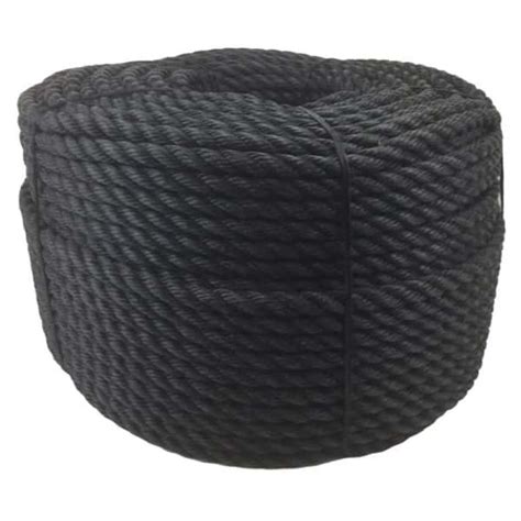 Mm Black Staplespun Decking Rope Metre Coil Ropeservices Uk