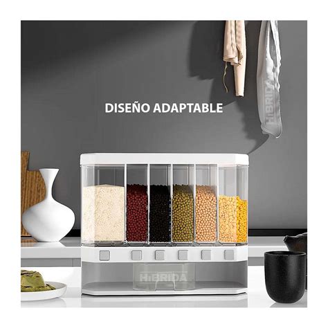 Dispensador De Alimentos Cocina Cereales Soporte Almacen