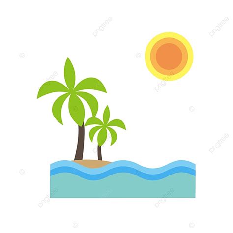 Beach Coconut Tree Clipart Transparent Png Hd Simple Vector Summer