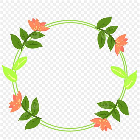 Green Leaf Wreath Clipart PNG Images Green Leaf Crocus Wreath Border