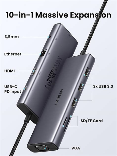 UGREEN 10 In 1 USB C Multifunction Adapter CM498 Tekcom Nairobi Kenya