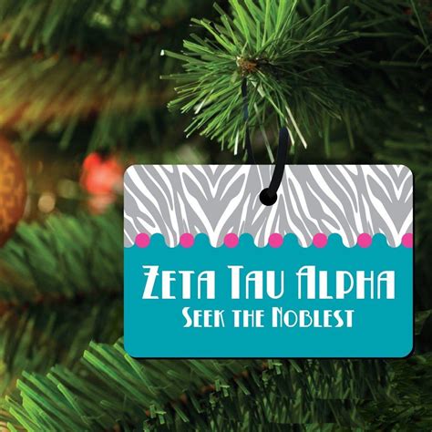 Zeta Tau Alpha Ornament Set Of 3 Rectangles Victorystore