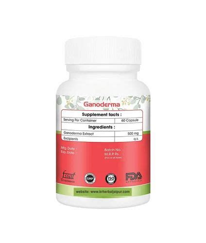 Ganoderma Capsule, 60 Capsules at Rs 95/bottle in Jaipur | ID ...