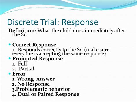 Ppt Aba And Discrete Trial Teaching Powerpoint Presentation Id 279896