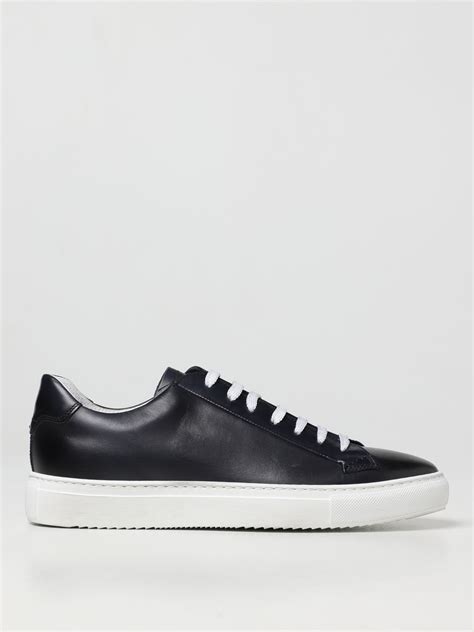DOUCAL'S: Sneakers in pelle vintage - Antracite | Sneakers Doucal's ...