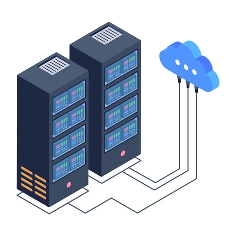 Premium Vector Data Center Isometric Icons