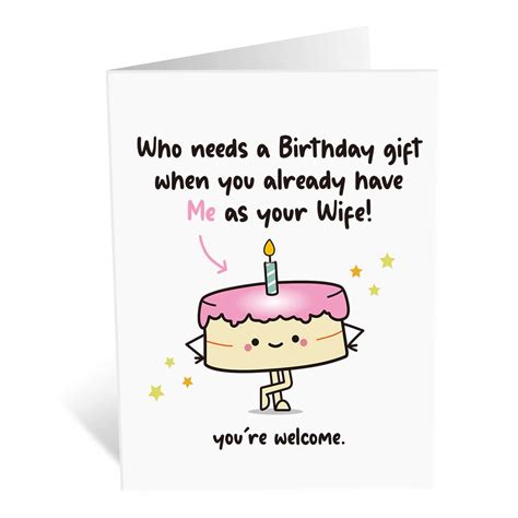 1 Pc Funny Birthday Card For Husband Humorous Husband Birthday Card