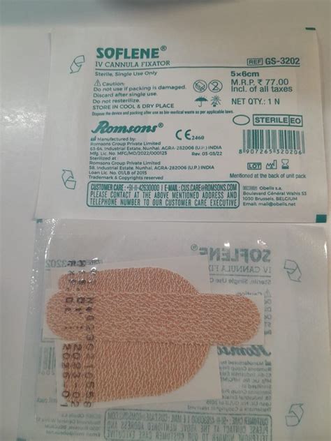 Skin Cotton Romsons Soflene Iv Cannula Fixator Size X Cm At Rs