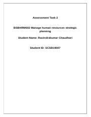 Ravindrakumar Chaudhari BSBHRM602 Task 2 1 Docx Assessment Task 2