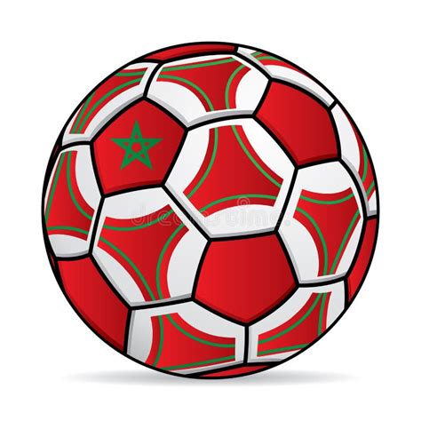 Morocco Flag And Soccer Ball Stock Illustration Illustration Of