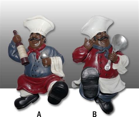 Fat Chef Kitchen Wall Art Decoration African American Marcel Home