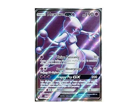 Mewtwo GX Carte Full Art 190 Pv SL3 5 72 73 Carte Full Art