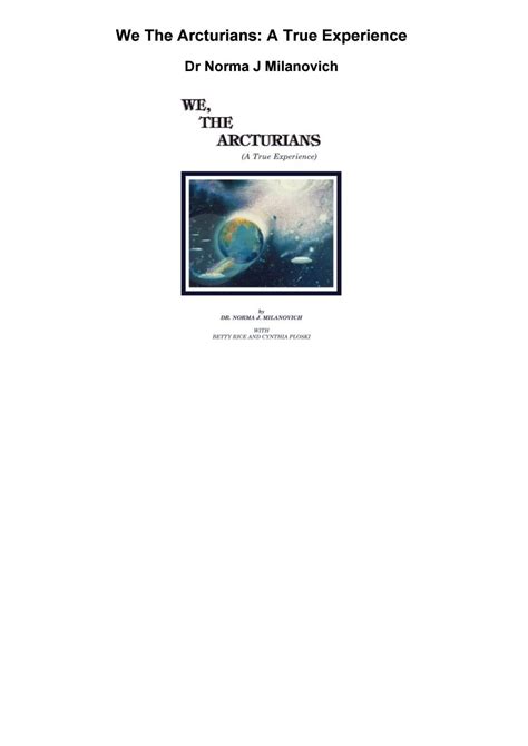 We The Arcturians A True Experience Pdf By Elna Sykora Issuu