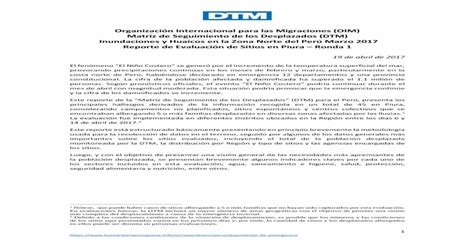 Organización Internacional Para Las Migraciones Oim [pdf Document]