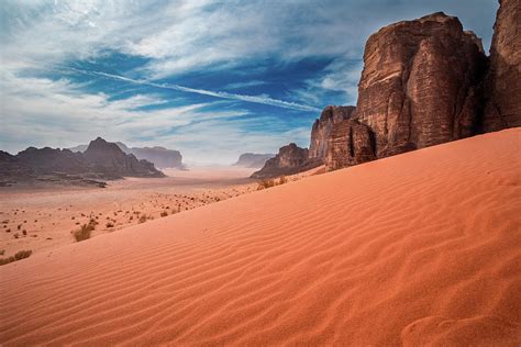 Sand Dunes In Wadi Rum Desert Jordan Middle East Photograph By