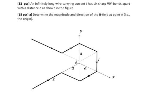 Solved 33 Pts An Infinitely Long Wire Carrying Current Chegg