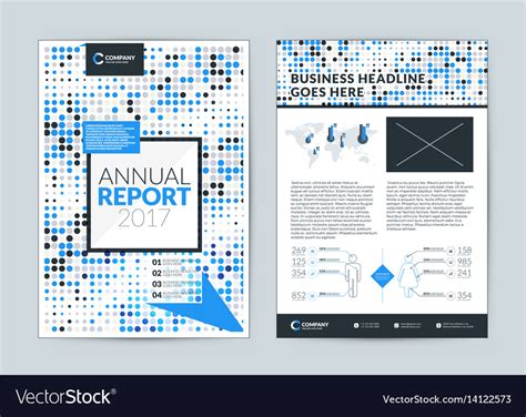 Annual Report Cover Design Template Flyer Vector Image