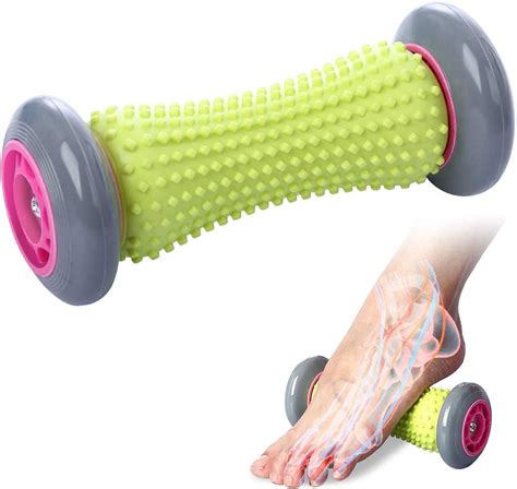 Buy Foot Massage Roller And Hard Spiky Ball Set Perfect For Ar Fasciitis Recovery Wrists And