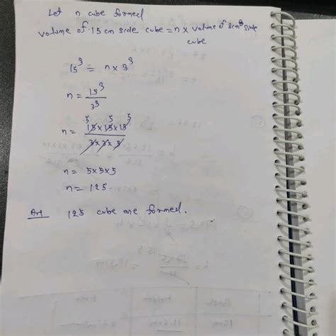 How Many 3 Cm Cubes Can Be Formed By Melting A 15 Cm Cube Of Metal