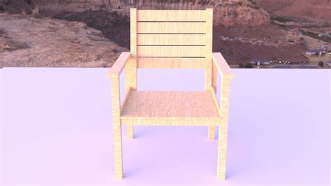 Silla De Madera Modelo 3D 9 Blend Free3D