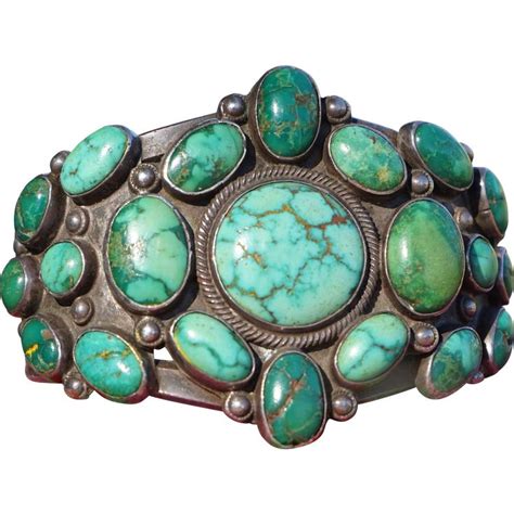 Vintage Turquoise Cluster Bracelet | Cluster bracelets, Vintage ...