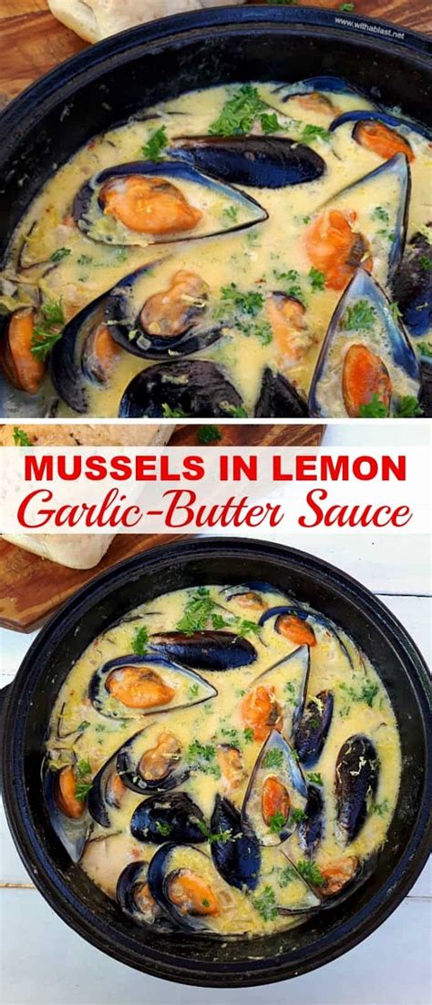 Mussels In Lemon Garlic Butter Sauce With A Blast