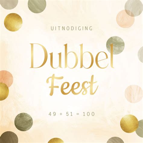 Uitnodiging Dubbel Feest Met Confetti Kaartje Go