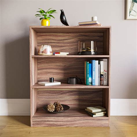 Vida Cambridge Tier Walnut Low Bookcase Wilko