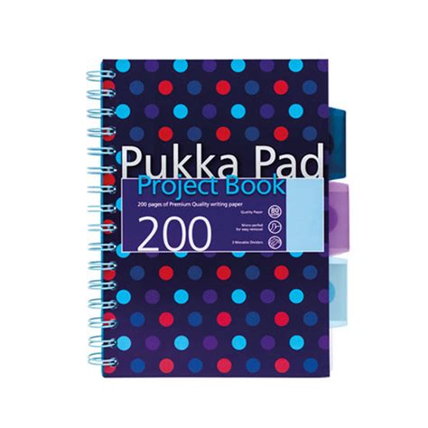 Kołozeszyt A5 200K Kr Project Book Dots Niebieski Pukka Pad 6312 DTS