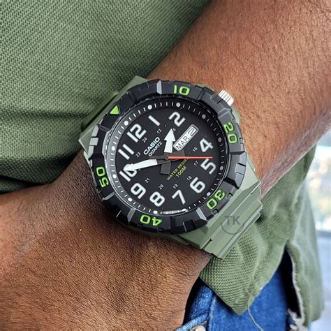 Tokaia Importados Relógio Casio Masculino Analógico Verde MRW 210H 3AVDF