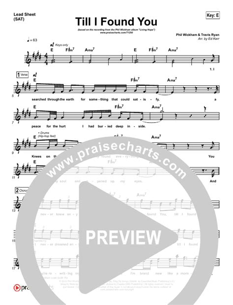 Till I Found You Sheet Music PDF (Phil Wickham) - PraiseCharts